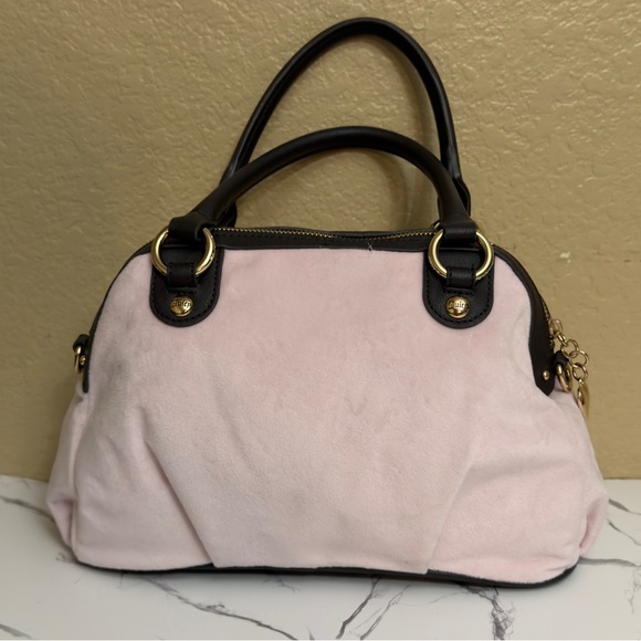 NWT Juicy Couture Pink and Black Velvet Women's Handbag - Picture 3 of 7